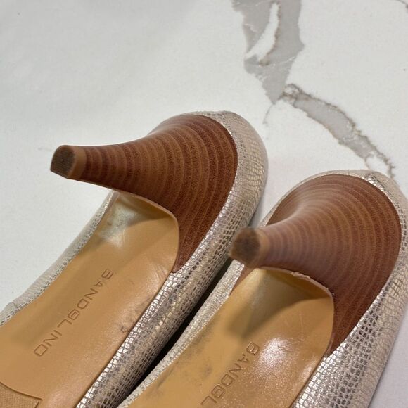 Bandolino | Mylah Gold Metallic Women’s Peep-toe Heels Pumps Size 7.5 - Picture 11 of 12